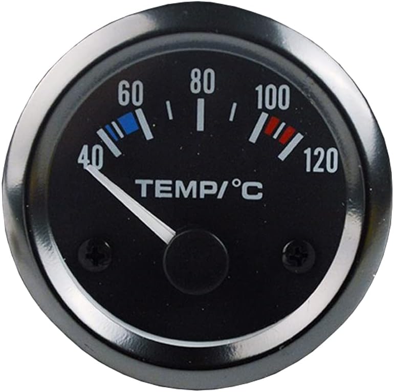 E Support Universal Car 2" 52mm Pointer Water Temp Temperautre Gauge Meter Celsius White LED Light Indicator Display Electrical - Image 1